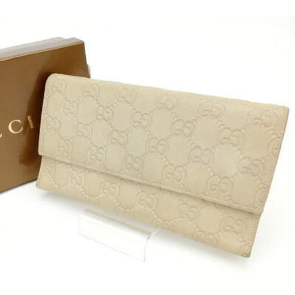Gucci Tri Wallet Guccissima white - Picture 1 of 6